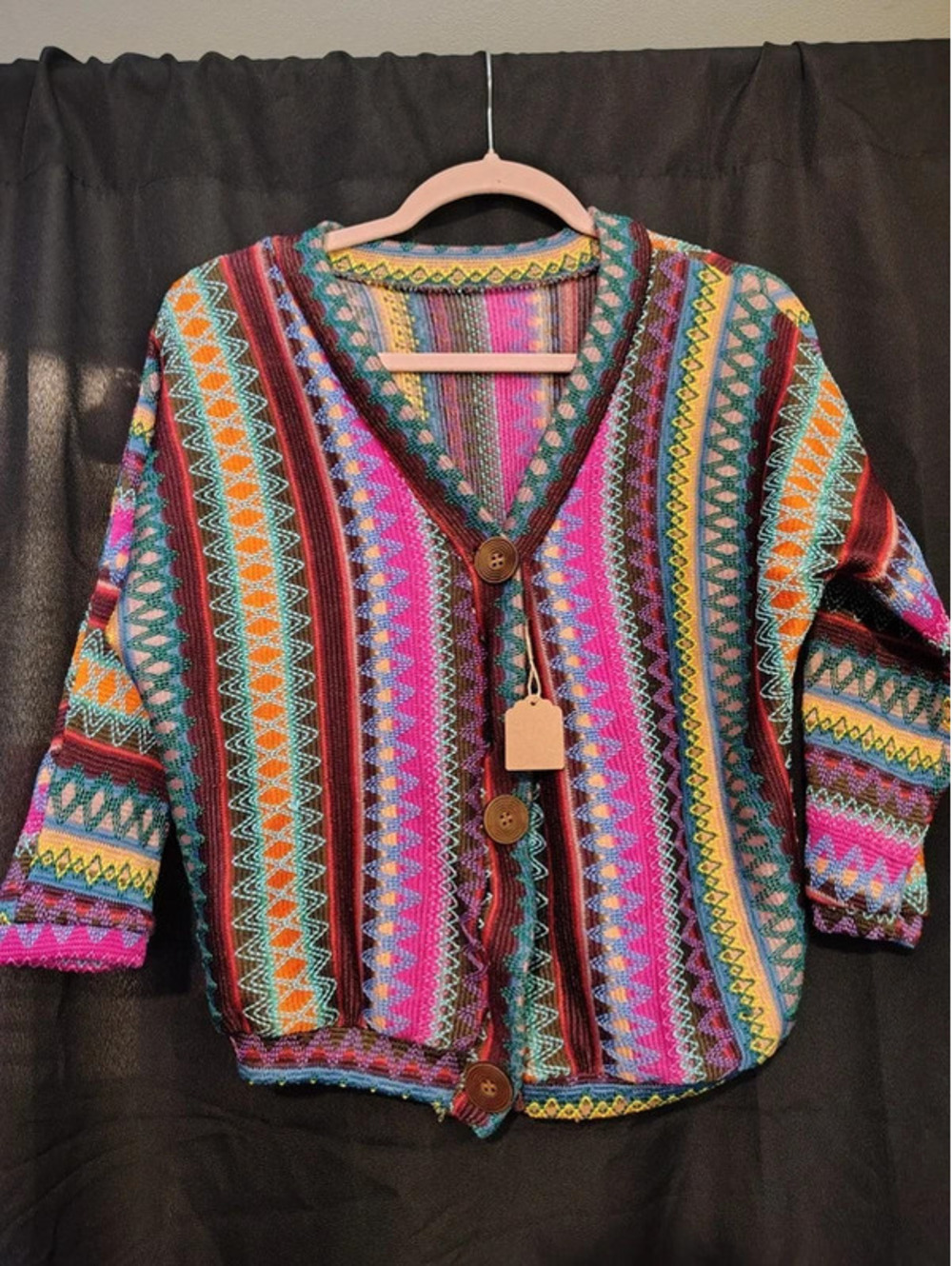 Colorful Boho cardigan (fits small/medium)